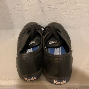 Black leather KEDS shoes